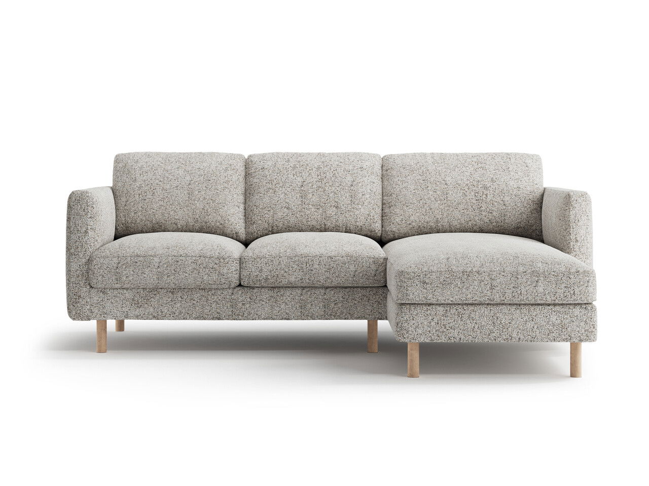 Coltar dreapta 3 locuri, Eden, Micadoni, 223x150x90 cm, tesatura structurata, bej melange