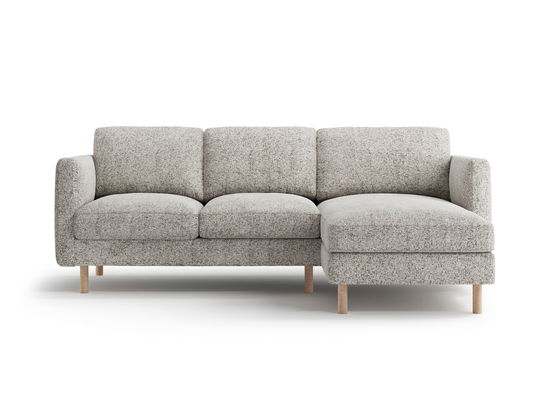 Coltar dreapta 3 locuri, Eden, Micadoni, 223x150x90 cm, tesatura structurata, bej melange