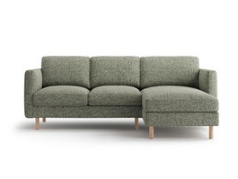 Coltar dreapta 3 locuri, Eden, Micadoni, 223x150x90 cm, tesatura structurata, verde muschi melanj