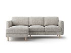 Coltar stanga 3 locuri, Eden, Micadoni, 223x150x90 cm, tesatura structurata, bej melange
