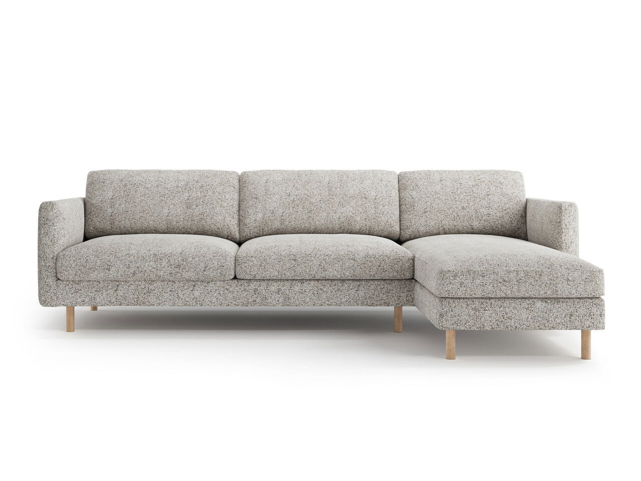 Coltar dreapta 4 locuri, Eden, Micadoni, 286x150x90 cm, tesatura structurata, bej melange