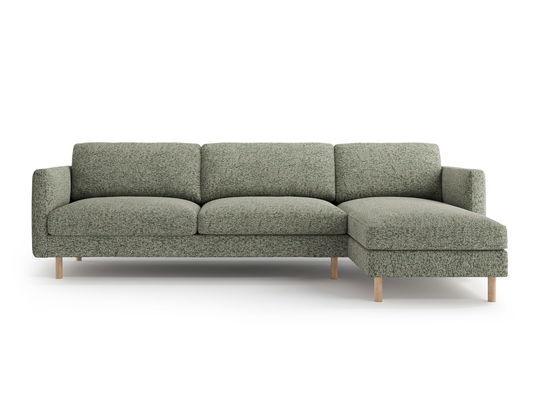 Coltar dreapta 4 locuri, Eden, Micadoni, 286x150x90 cm, tesatura structurata, verde muschi melanj