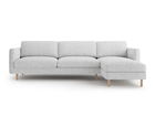 Coltar dreapta 4 locuri, Eden, Micadoni, 286x150x90 cm, tesatura structurata, gri deschis melanj