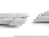 Coltar dreapta 4 locuri, Eden, Micadoni, 286x150x90 cm, tesatura structurata, gri deschis melanj