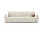 Canapea extensibila 3 locuri, Tonale, Cosmopolitan Design, 262x105x88 cm, catifea, ivoriu