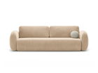 Canapea extensibila 3 locuri, Tonale, Cosmopolitan Design, 262x105x88 cm, catifea, bej migdala