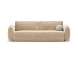 Canapea extensibila 3 locuri, Tonale, Cosmopolitan Design, 262x105x88 cm, catifea, bej migdala