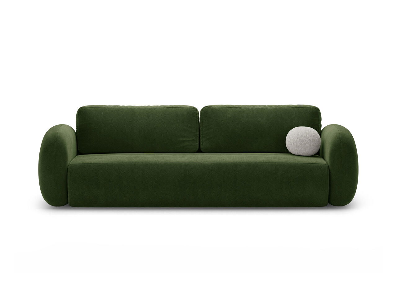 Canapea extensibila 3 locuri, Tonale, Cosmopolitan Design, 262x105x88 cm, catifea, verde army