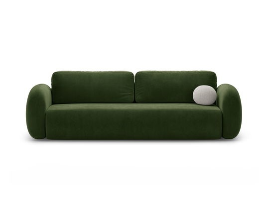 Canapea extensibila 3 locuri, Tonale, Cosmopolitan Design, 262x105x88 cm, catifea, verde army