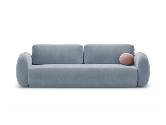 Canapea extensibila 3 locuri, Tonale, Cosmopolitan Design, 262x105x88 cm, catifea, albastru gri