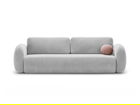 Canapea extensibila 3 locuri, Tonale, Cosmopolitan Design, 262x105x88 cm, catifea, gri