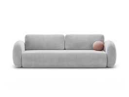 Canapea extensibila 3 locuri, Tonale, Cosmopolitan Design, 262x105x88 cm, catifea, gri