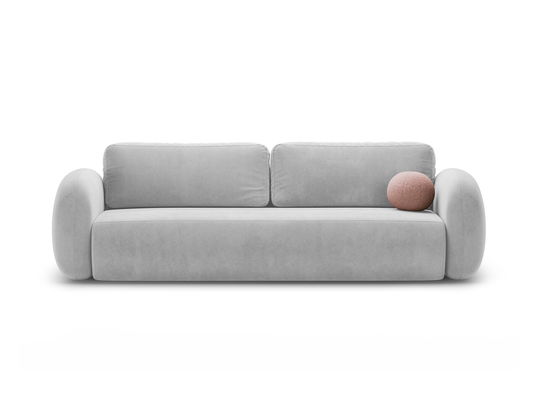 Canapea extensibila 3 locuri, Tonale, Cosmopolitan Design, 262x105x88 cm, catifea, gri