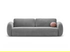 Canapea extensibila 3 locuri, Tonale, Cosmopolitan Design, 262x105x88 cm, catifea, gri inchis
