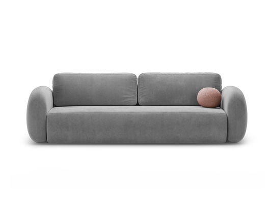 Canapea extensibila 3 locuri, Tonale, Cosmopolitan Design, 262x105x88 cm, catifea, gri inchis