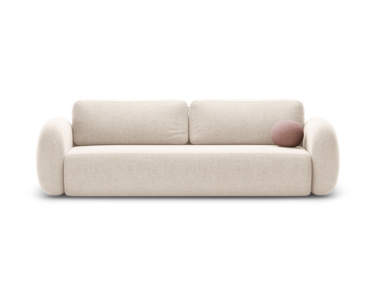 Canapea extensibila 3 locuri, Tonale, Cosmopolitan Design, 262x105x88 cm, tesatura chenille, bej deschis
