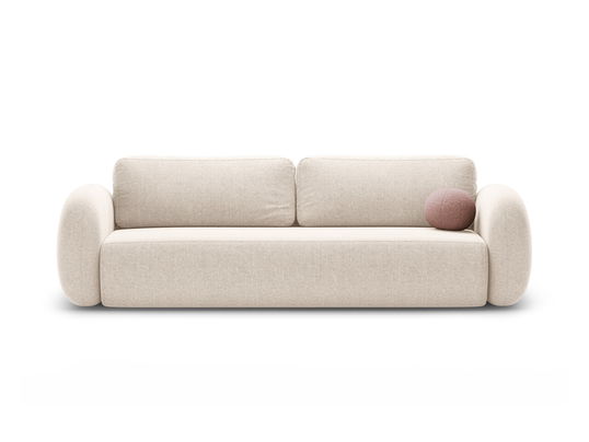 Canapea extensibila 3 locuri, Tonale, Cosmopolitan Design, 262x105x88 cm, tesatura chenille, bej deschis