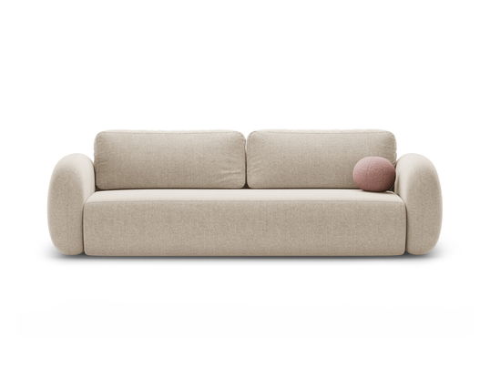 Canapea extensibila 3 locuri, Tonale, Cosmopolitan Design, 262x105x88 cm, tesatura chenille, bej inchis