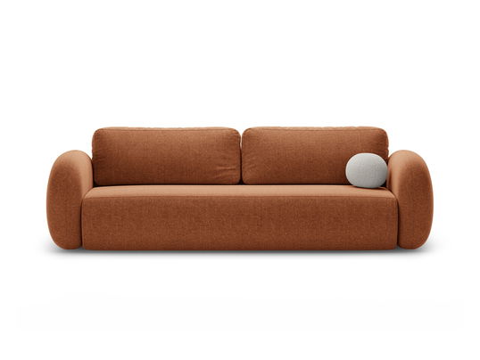 Canapea extensibila 3 locuri, Tonale, Cosmopolitan Design, 262x105x88 cm, tesatura chenille, caramiziu