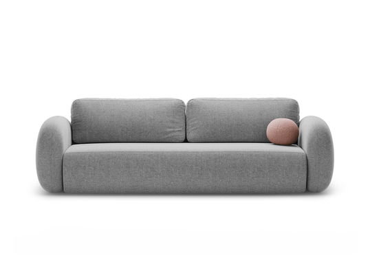 Canapea extensibila 3 locuri, Tonale, Cosmopolitan Design, 262x105x88 cm, tesatura chenille, gri deschis