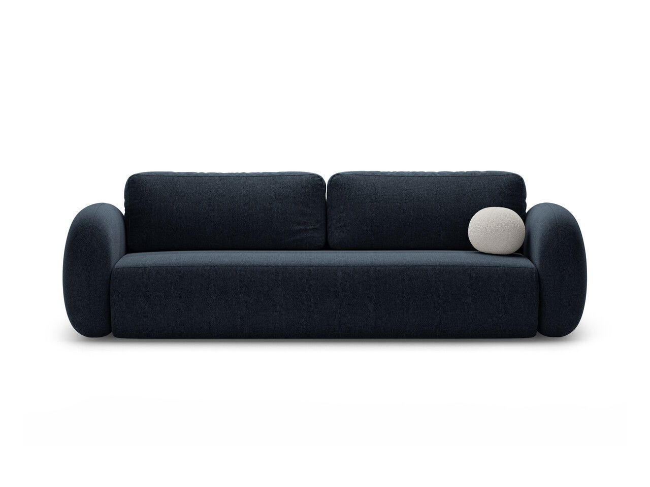 Canapea extensibila 3 locuri, Tonale, Cosmopolitan Design, 262x105x88 cm, tesatura chenille, albastru navy