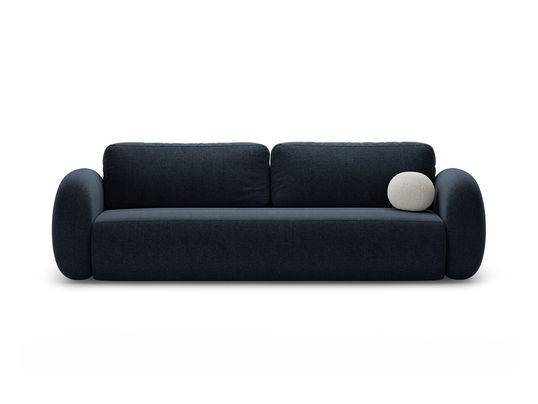 Canapea extensibila 3 locuri, Tonale, Cosmopolitan Design, 262x105x88 cm, tesatura chenille, albastru navy