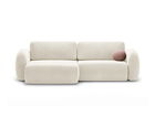 Coltar extensibil reversibil 4 locuri, Tonale, Cosmopolitan Design, 262x149x88 cm, catifea, ivoriu