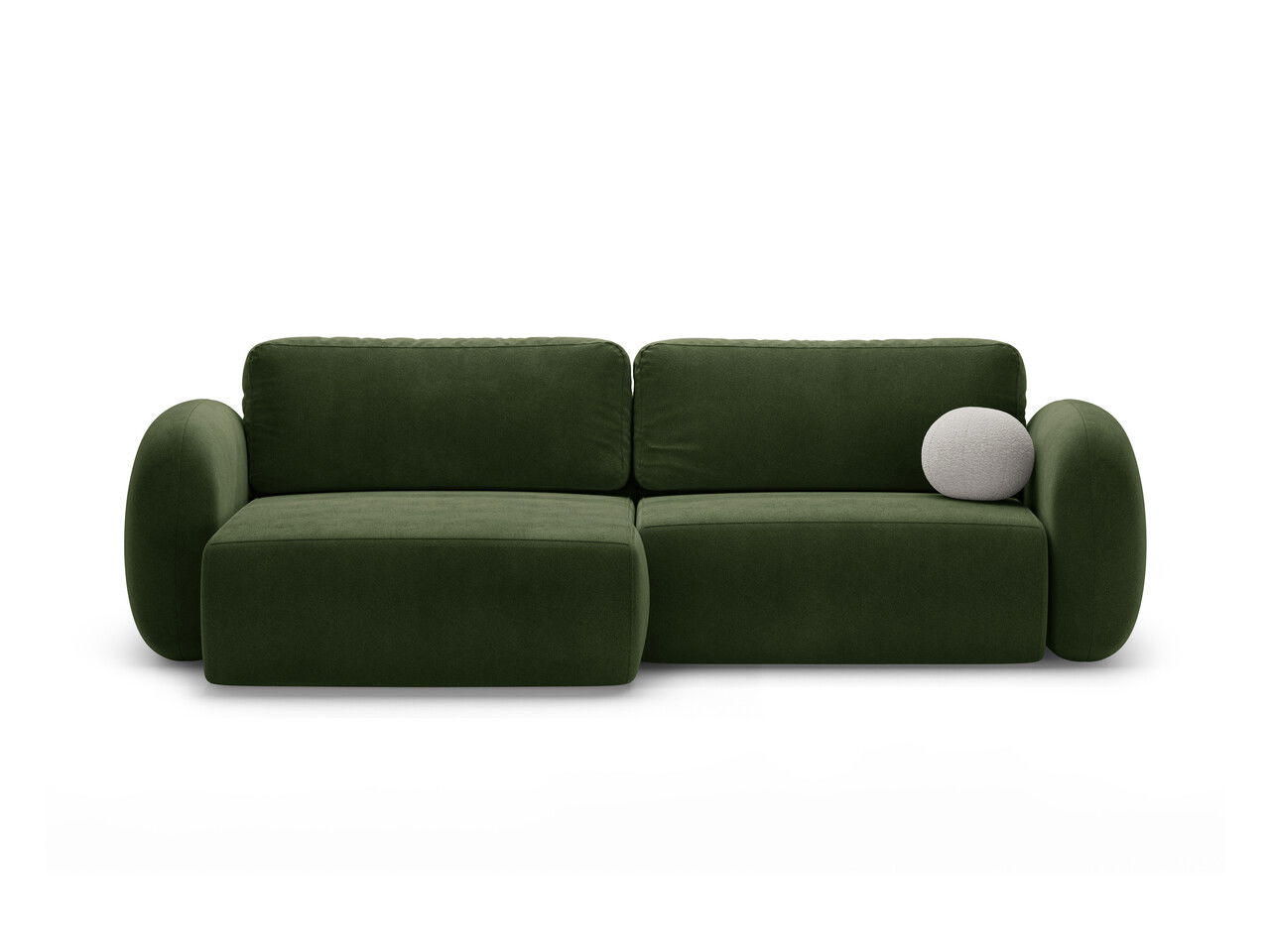 Coltar extensibil reversibil 4 locuri, Tonale, Cosmopolitan Design, 262x149x88 cm, catifea, verde army
