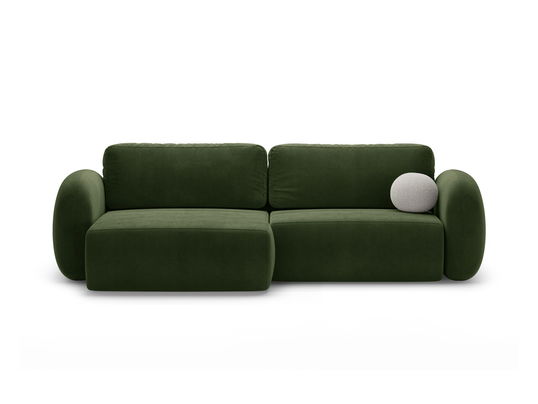 Coltar extensibil reversibil 4 locuri, Tonale, Cosmopolitan Design, 262x149x88 cm, catifea, verde army