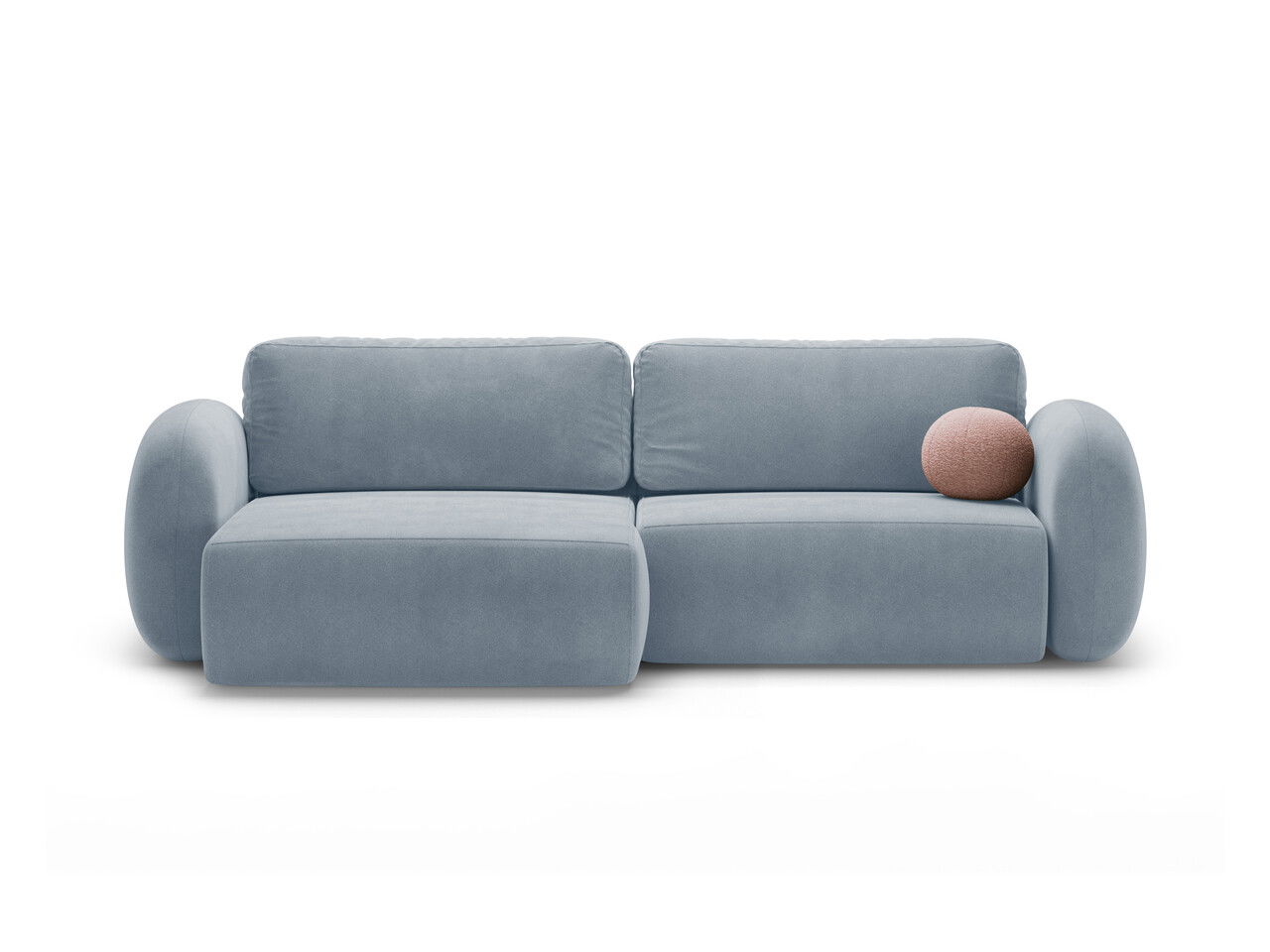 Coltar extensibil reversibil 4 locuri, Tonale, Cosmopolitan Design, 262x149x88 cm, catifea, albastru gri
