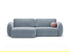 Coltar extensibil reversibil 4 locuri, Tonale, Cosmopolitan Design, 262x149x88 cm, catifea, albastru gri