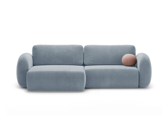 Coltar extensibil reversibil 4 locuri, Tonale, Cosmopolitan Design, 262x149x88 cm, catifea, albastru gri