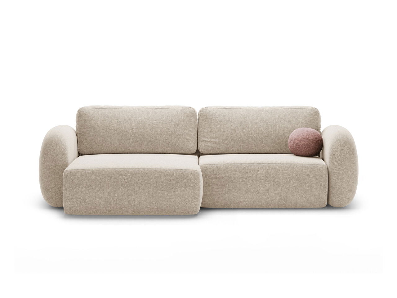 Coltar extensibil reversibil 4 locuri, Tonale, Cosmopolitan Design, 262x149x88 cm, tesatura chenille, bej inchis