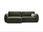 Coltar extensibil reversibil 4 locuri, Tonale, Cosmopolitan Design, 262x149x88 cm, tesatura chenille, verde
