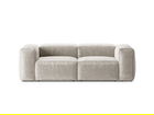 Canapea 2 locuri, Bergamo, Cosmopolitan Design, 224x108x70 cm, catifea chenille raiata, ivoriu