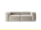 Canapea 2 locuri, Bergamo, Cosmopolitan Design, 224x108x70 cm, tesatura structurata, bej