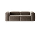 Canapea 2 locuri, Bergamo, Cosmopolitan Design, 224x108x70 cm, tesatura structurata, cappuccino