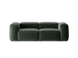 Canapea 2 locuri, Bergamo, Cosmopolitan Design, 224x108x70 cm, tesatura structurata, verde muschi