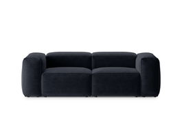 Canapea 2 locuri, Bergamo, Cosmopolitan Design, 224x108x70 cm, tesatura structurata, albastru navy