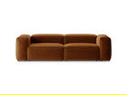 Canapea 3 locuri, Bergamo, Cosmopolitan Design, 264x108x70 cm, tesatura structurata, gri maro