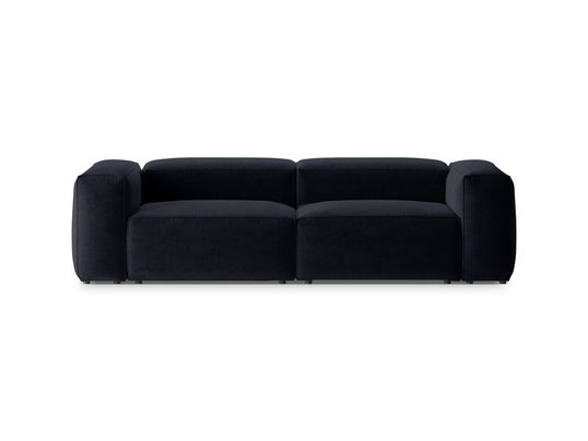 Canapea 3 locuri, Bergamo, Cosmopolitan Design, 264x108x70 cm, tesatura structurata, albastru navy