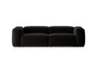 Canapea 3 locuri, Bergamo, Cosmopolitan Design, 264x108x70 cm, tesatura structurata, negru