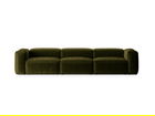 Canapea 4 locuri, Bergamo, Cosmopolitan Design, 364x108x70 cm, catifea chenille raiata, verde