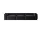 Canapea 4 locuri, Bergamo, Cosmopolitan Design, 364x108x70 cm, catifea chenille raiata, gri