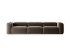 Canapea 4 locuri, Bergamo, Cosmopolitan Design, 364x108x70 cm, tesatura structurata, cappuccino