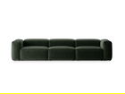 Canapea 4 locuri, Bergamo, Cosmopolitan Design, 364x108x70 cm, tesatura structurata, verde muschi