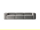Canapea 4 locuri, Bergamo, Cosmopolitan Design, 364x108x70 cm, tesatura structurata, gri deschis