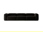 Canapea 4 locuri, Bergamo, Cosmopolitan Design, 364x108x70 cm, tesatura structurata, negru