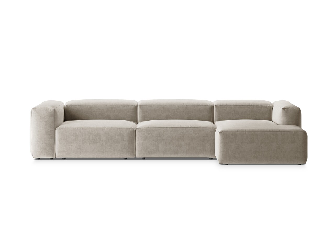Coltar dreapta 4 locuri, Bergamo, Cosmopolitan Design, 344x152x70 cm, tesatura structurata, bej