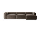 Coltar dreapta 4 locuri, Bergamo, Cosmopolitan Design, 344x152x70 cm, tesatura structurata, cappuccino